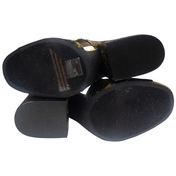 Cabi 6016 Velvet Moss Green Interlock Block Heels Women's Size 9 - Picture 9 of 9